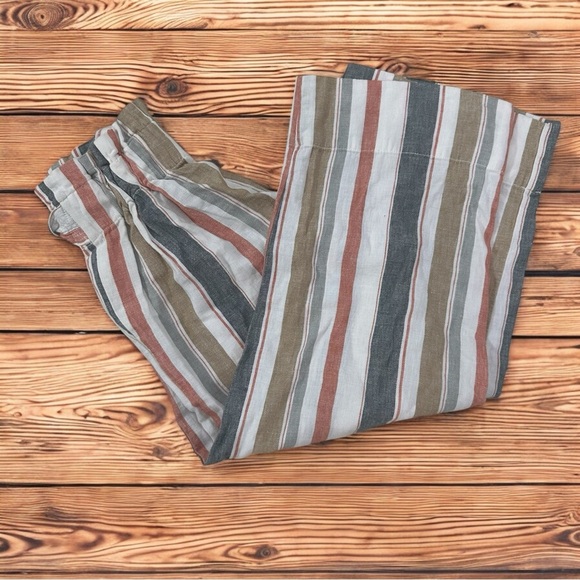 Madewell Tie-Waist Huston Pull-On Crop Pants in Stripe | XXS - Picture 5 of 7